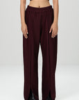 Pleated Pants (Maroon)