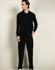 Knitted Button Down Black