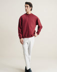 Cottonlock Mock Sweatshirt Maroon