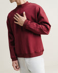 Cottonlock Mock Sweatshirt Maroon