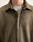Suede Button Down