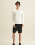 Regular Fit Fullsleeves Tee White