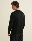 Regular Fit Fullsleeves Tee Black