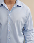 Raglan Button Down - Powder Blue