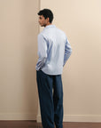 Raglan Button Down - Powder Blue