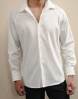 Raglan Button Down - White