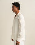 Textured Resort Button Down - Cream
