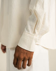 Textured Resort Button Down - Cream