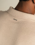 Textured Knitted Polo - Beige