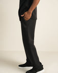 Cottonlock Panelled Trousers - Black