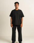 Cottonlock Panelled Trousers - Black