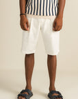 Tailored Pleated Shorts - Off White