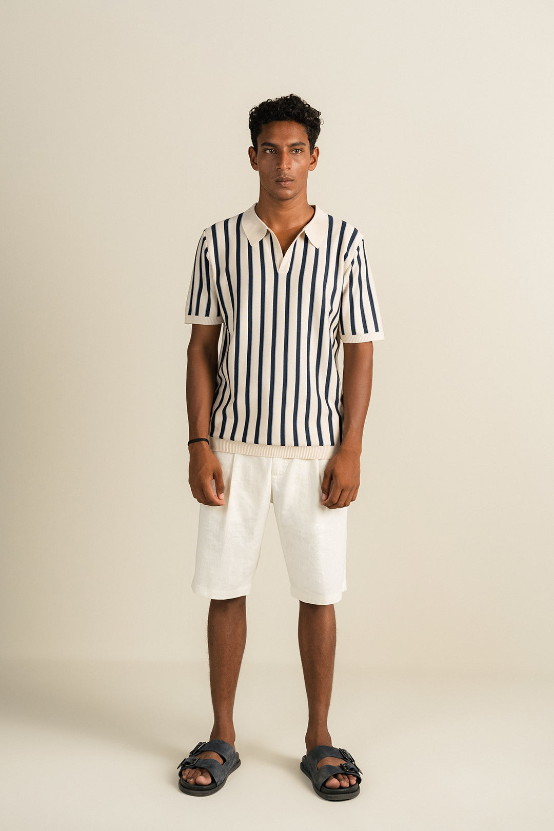 Tailored Pleated Shorts - Off White