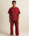 Cottonlock Panelled Trousers - Winewood