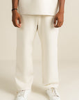 Cottonlock Panelled Trousers - Cream