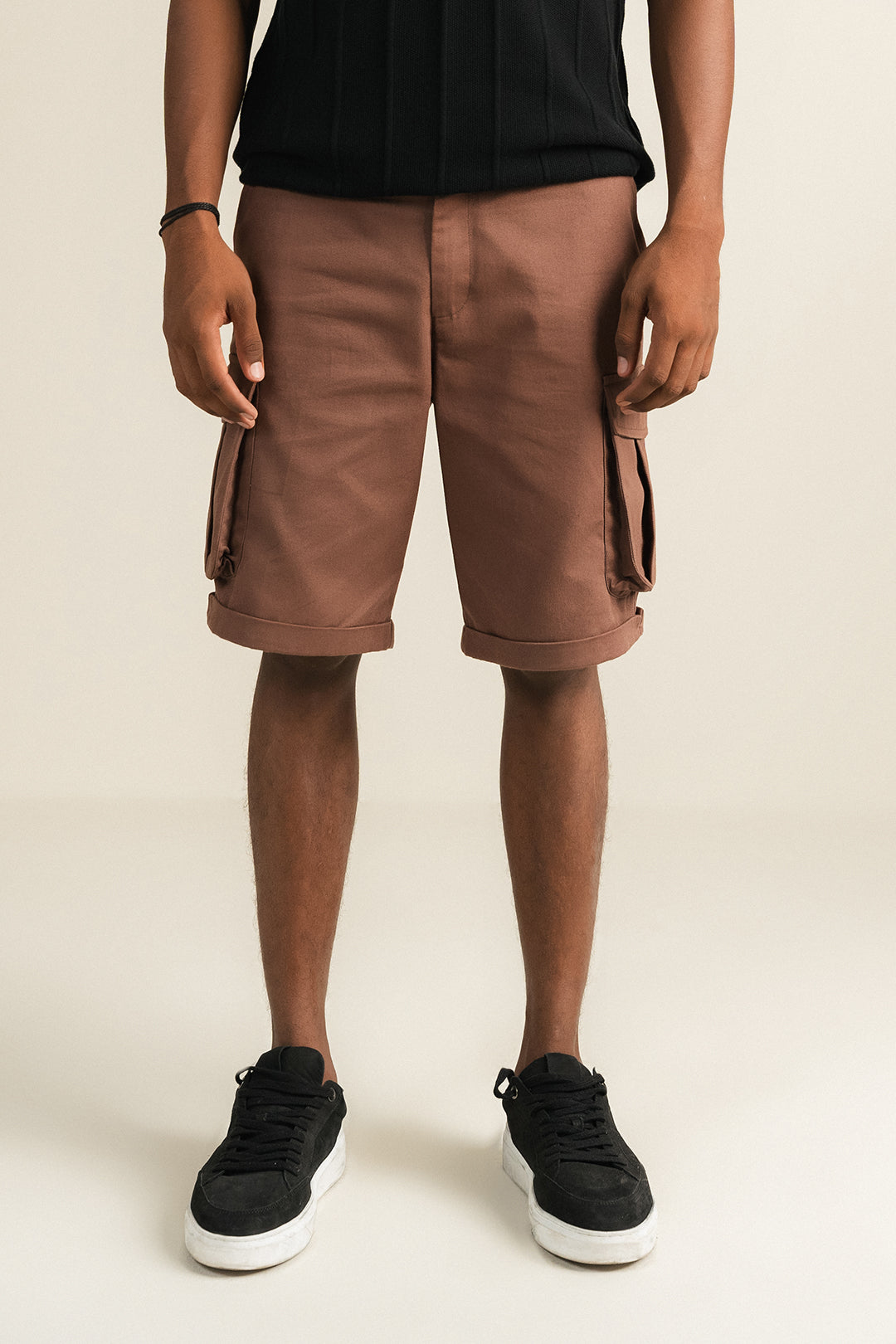 Twill Safari Shorts - Brown