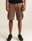 Twill Safari Shorts - Brown