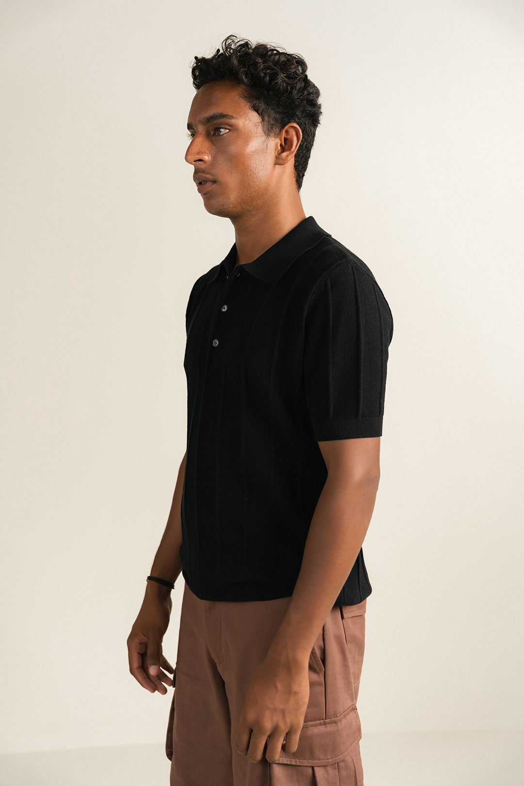 Knit Polo - Black