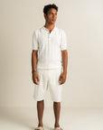 Knit Polo - White