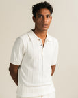 Knit Polo - White