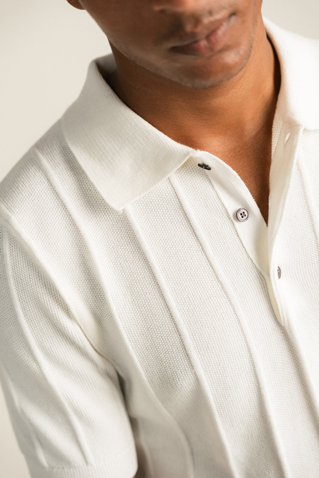 Knit Polo - White
