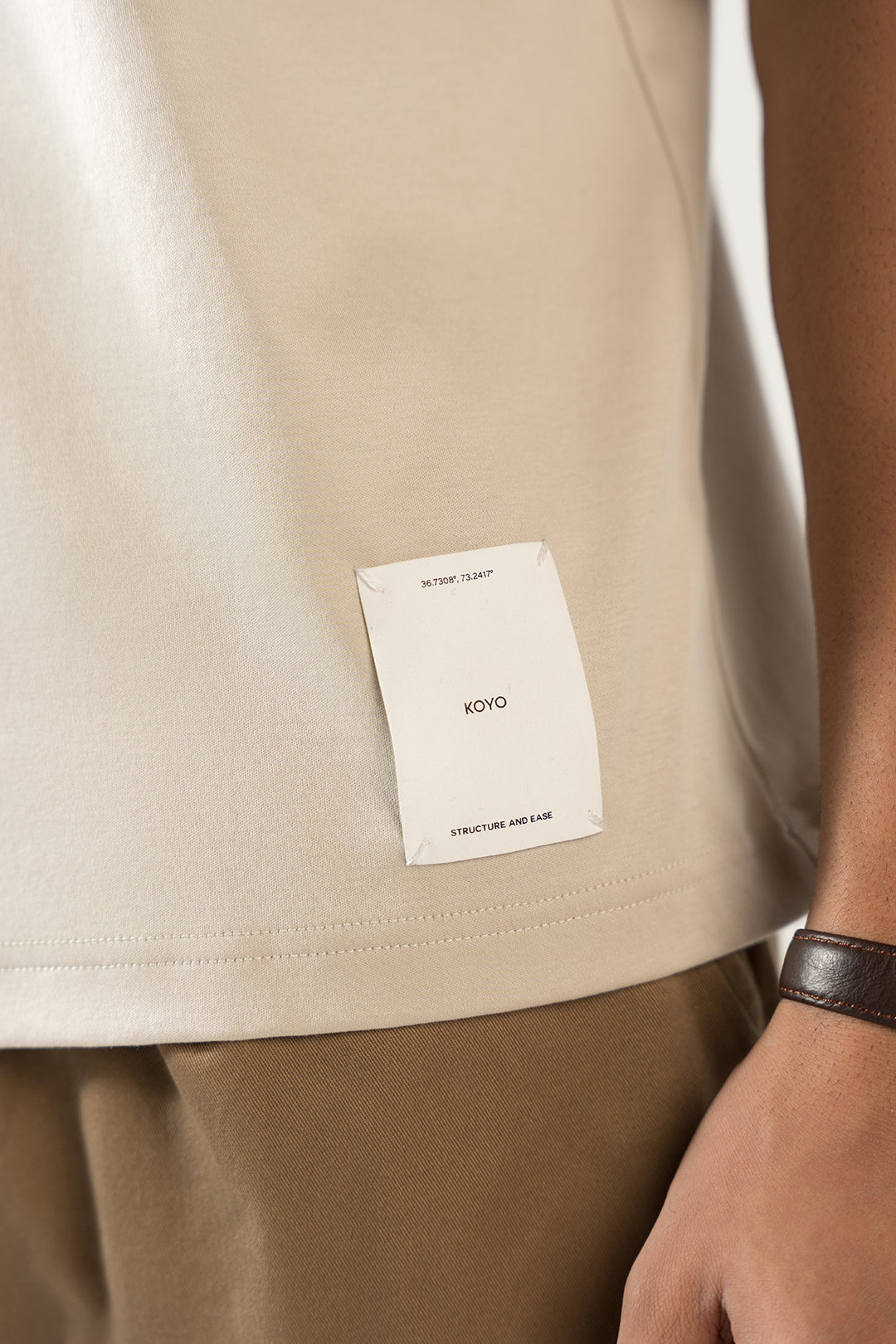 Koyo Regular Fit Tee - Beige