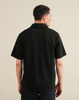 Koyo Knit Quarter Zip Polo - Black