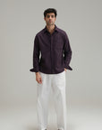Everyday Linen Shirt - Aubergine