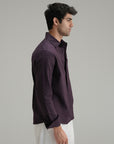 Everyday Linen Shirt - Aubergine
