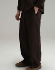 Tailored Linen Pants - Mocha