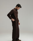 Tailored Linen Pants - Mocha