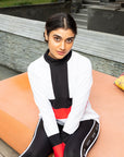 Mock Neck Color Block Top