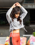 Athleisure Grey Fleece Top