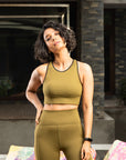 Olive Green High Support Bra