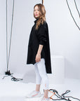 BLACK BUTTON DOWN SHIRT