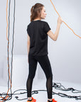 Drop shoulder Tee Black