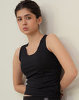 Rib Tank Top - Black