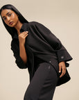 Oversized Button Down - Black