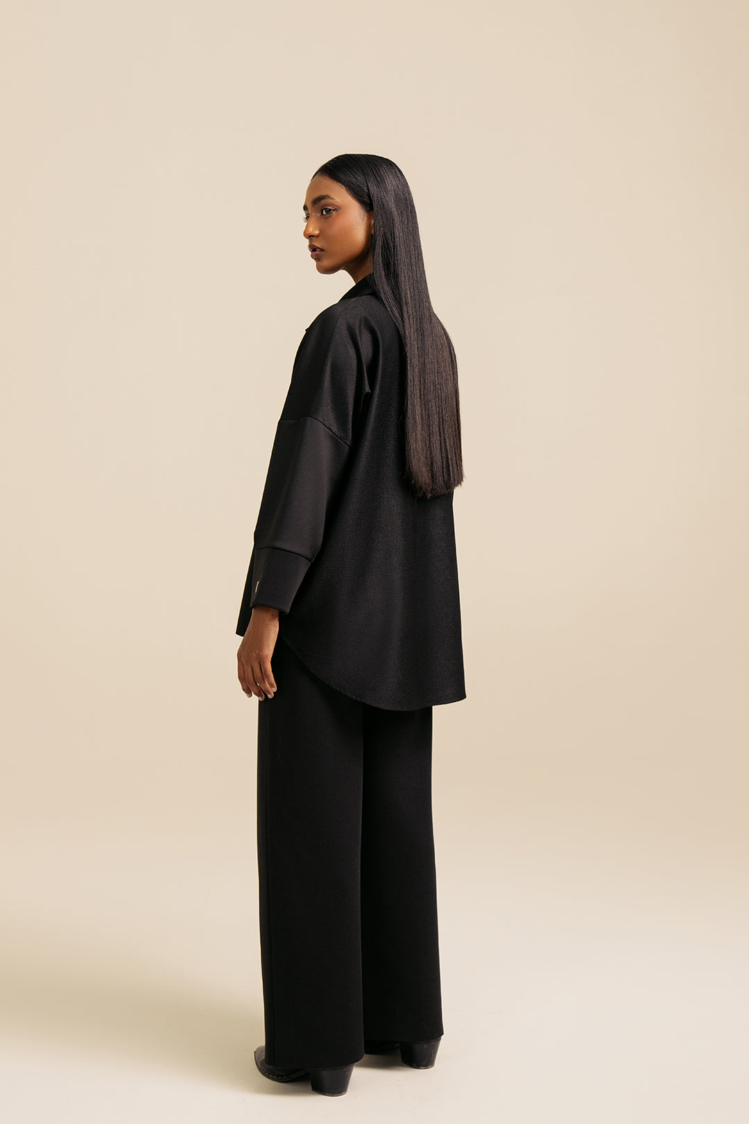 Oversized Button Down - Black