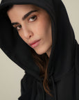 Drop Shoulder Hoodie - Black