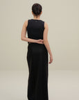 Scuba Tapered Skirt - Black