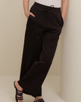 Wide Leg Sweat Pants - Black