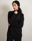 Mock Neck Top - Black
