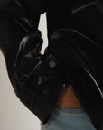 Faux Leather Overshirt