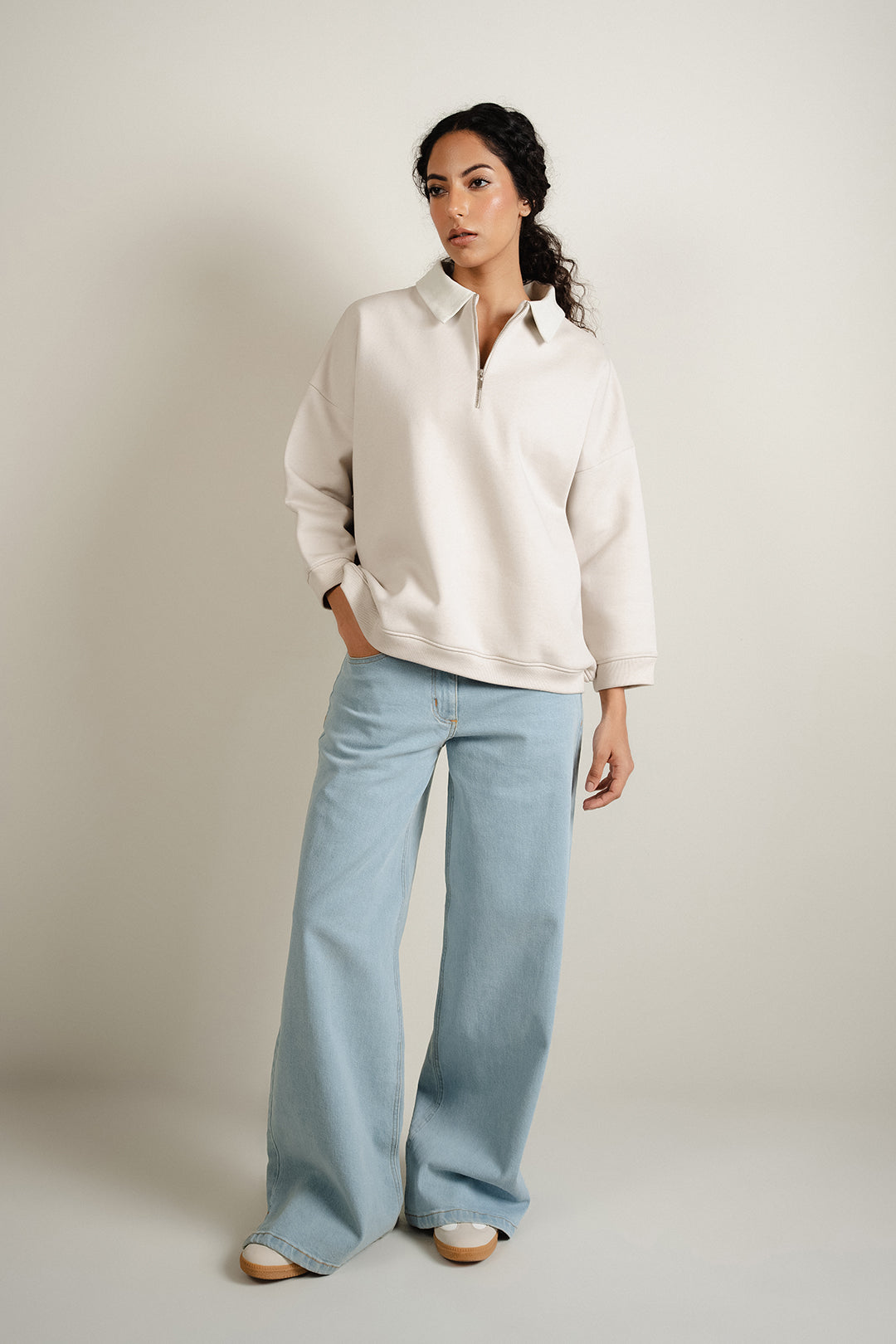 Oversized Polo - Cream