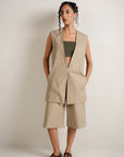 Oversized Vest - Beige