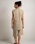 Oversized Vest - Beige