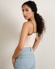 Contrast Tank - Beige