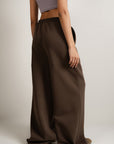 Fleece Wide Legged Pants - Russet