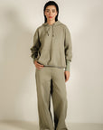 Fleece Hoodie - Sage Grey